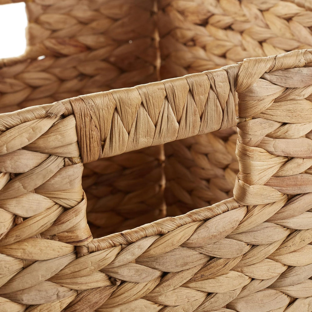 Casafield 10.5" x 10.5" Water Hyacinth Storage Baskets, Natural - S...
