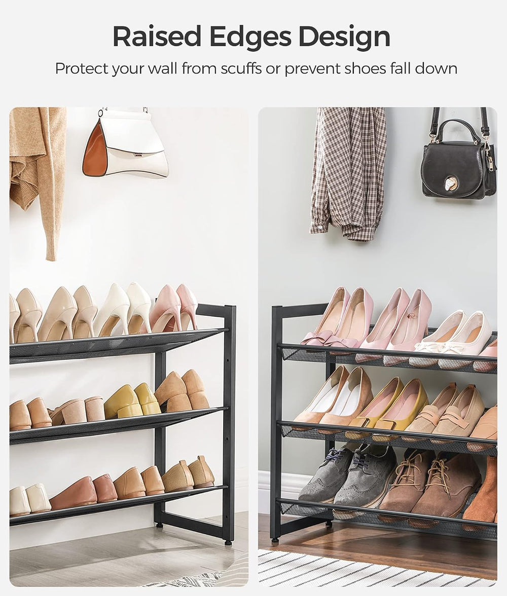 SONGMICS Metal Shoe Rack, 6-Tier Shoe Orgainzer, Holds 18-24 Pairs