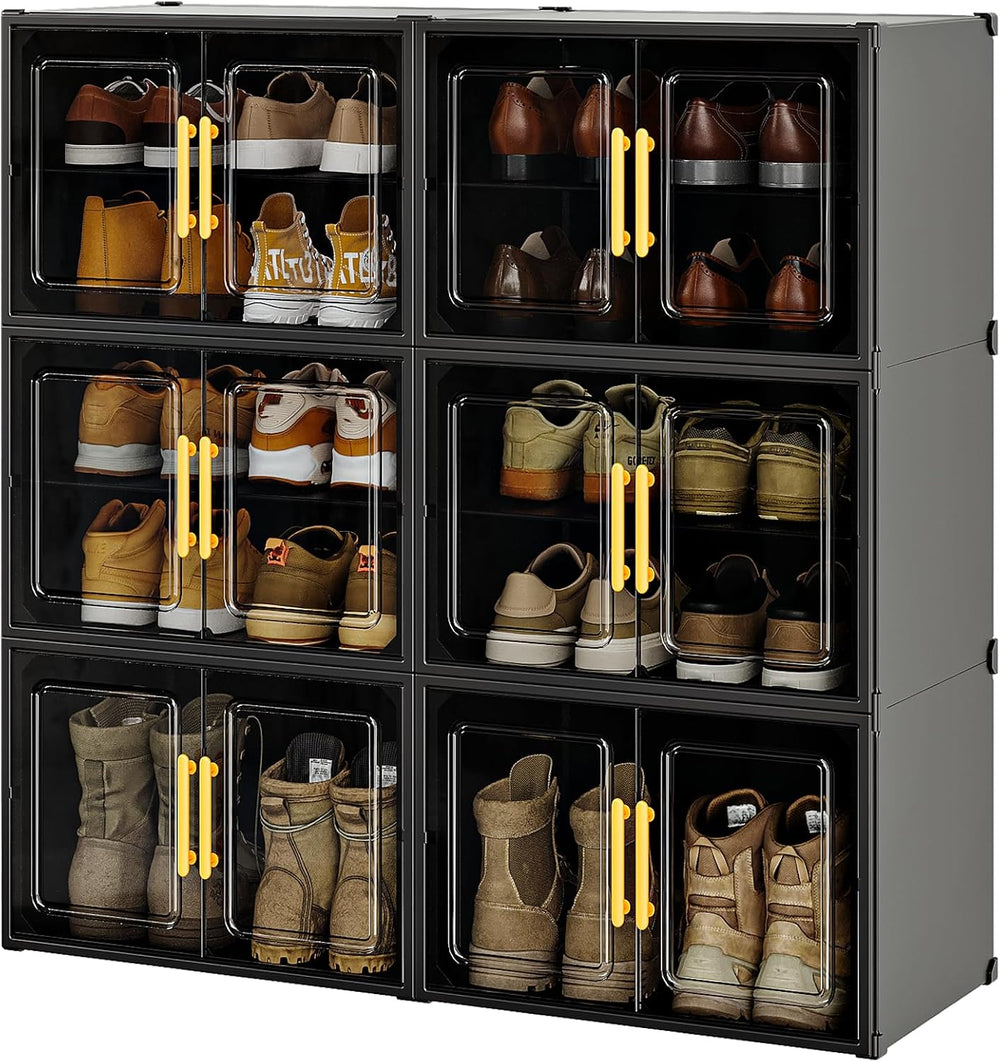 MAGINELS Shoe Rack,Expandable Shoe Cabinet Easy to Assemble. Shoe Storage wit...