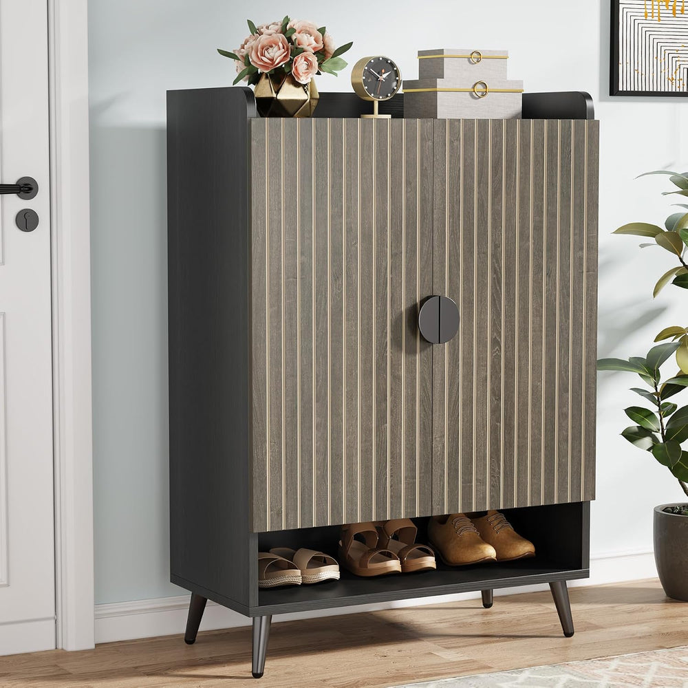 Tribesigns Shoe Cabinet with Doors, 7-Tier Shoe Storage Cabinet with Adjustab...