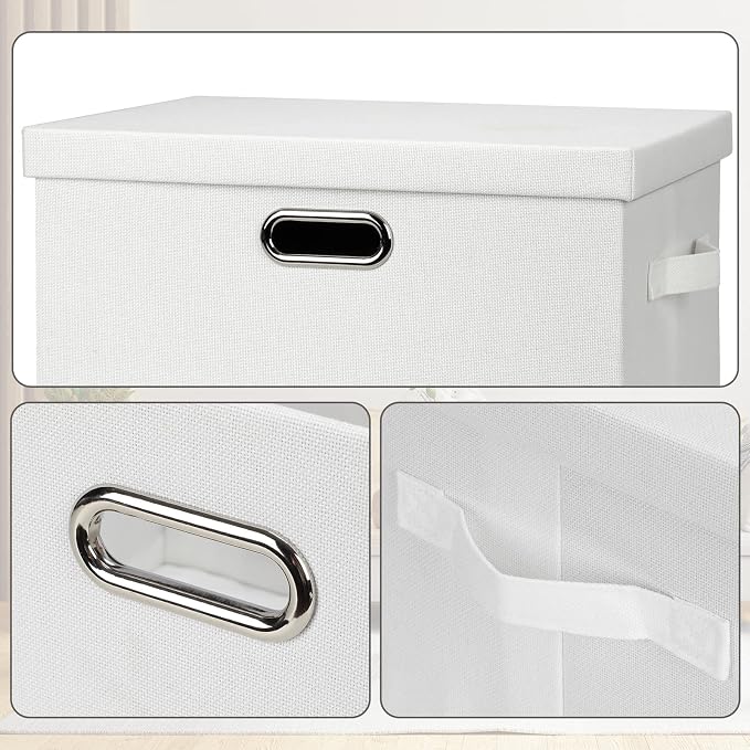 Large 17" 36 Quart Collapsible Stackable Storage Bins