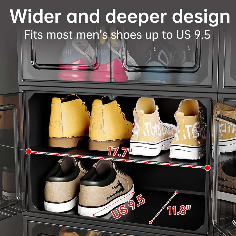 MAGINELS Shoe Rack,Expandable Shoe Cabinet Easy to Assemble. Shoe Storage wit...