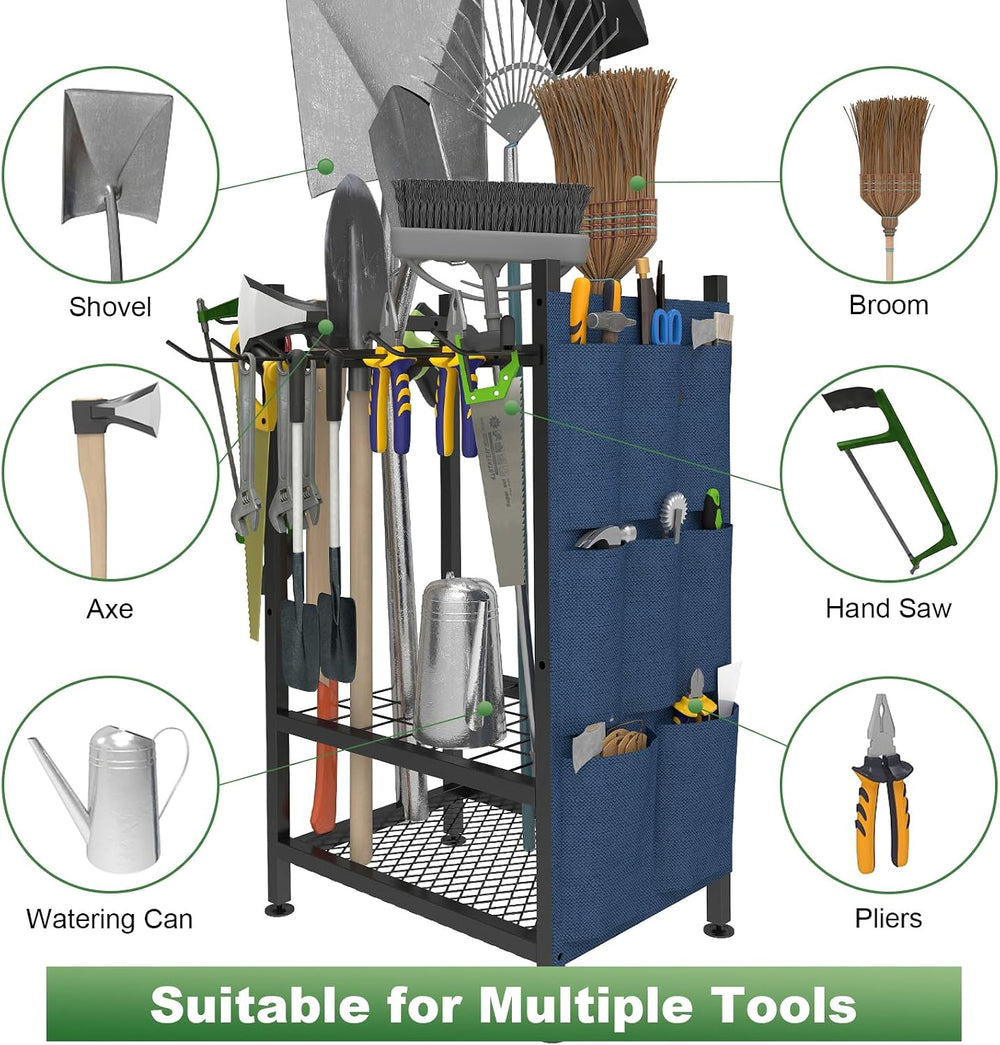 Garden Tool Organizer, Garden Yard Tool Rack for Garage, Garage Organization ...