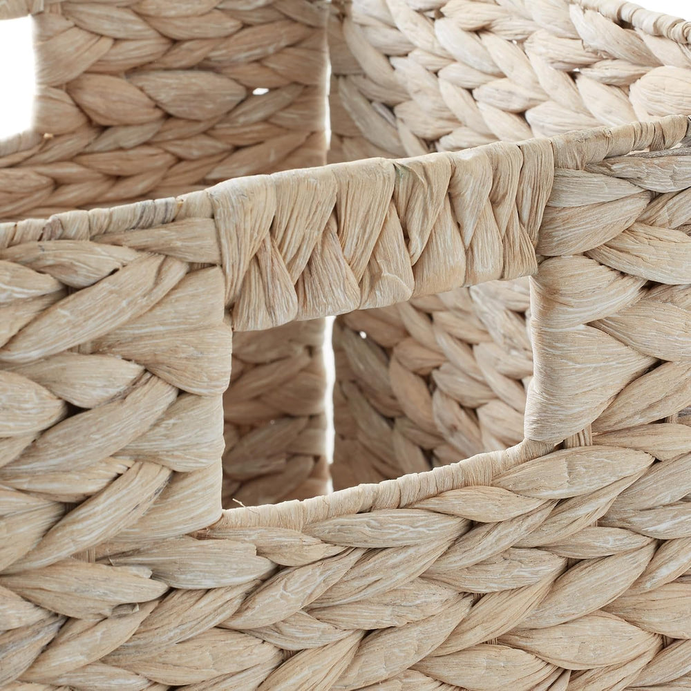 Casafield 12" x 12" Hyacinth Storage Baskets, Whitewash - Set of 2 ...