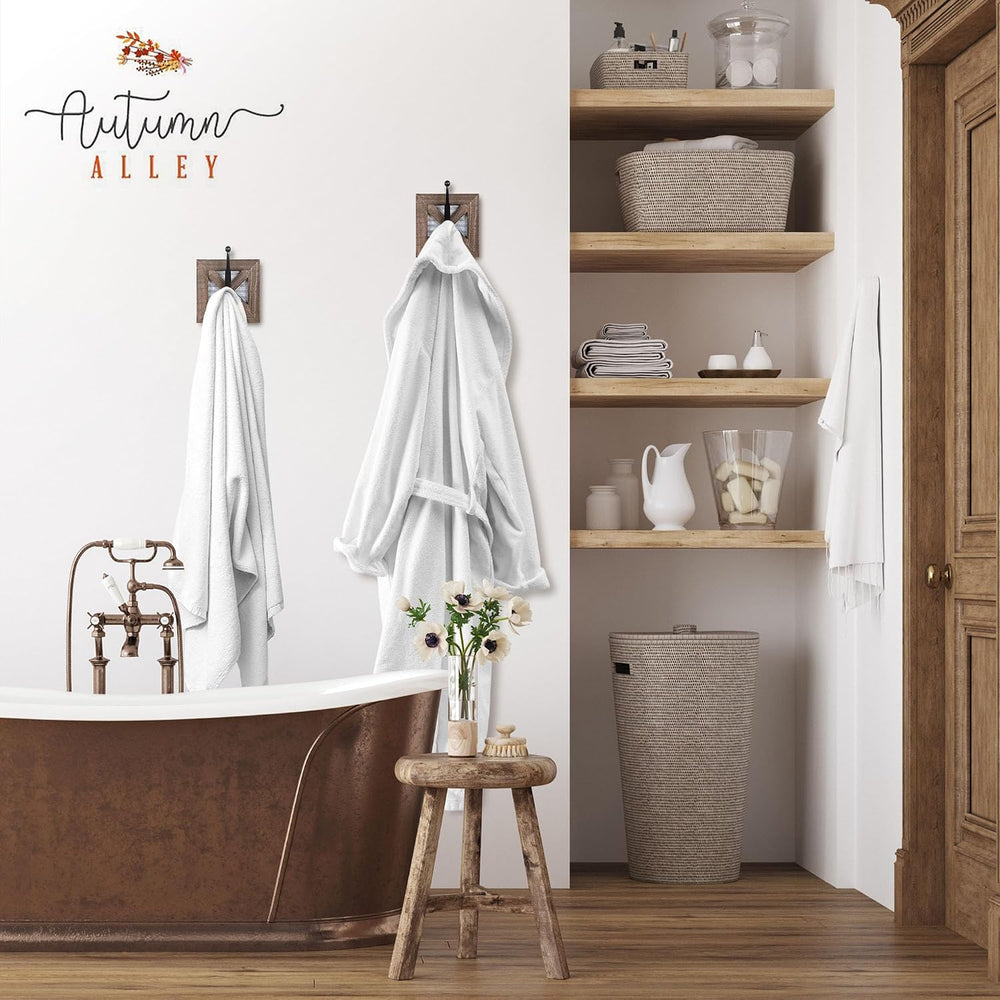 Autumn Alley Farmhouse Bathroom Hooks - 4 Pack Rustic Wall Hooks for Towels, ...