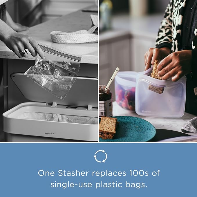 Stasher Premium Silicone Reusable Food Storage Bags, Lunch Bag, Travel