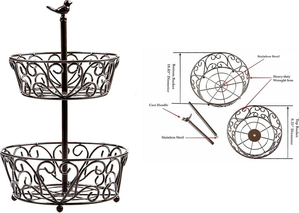 2-Tiered Basket, Fruit Stand