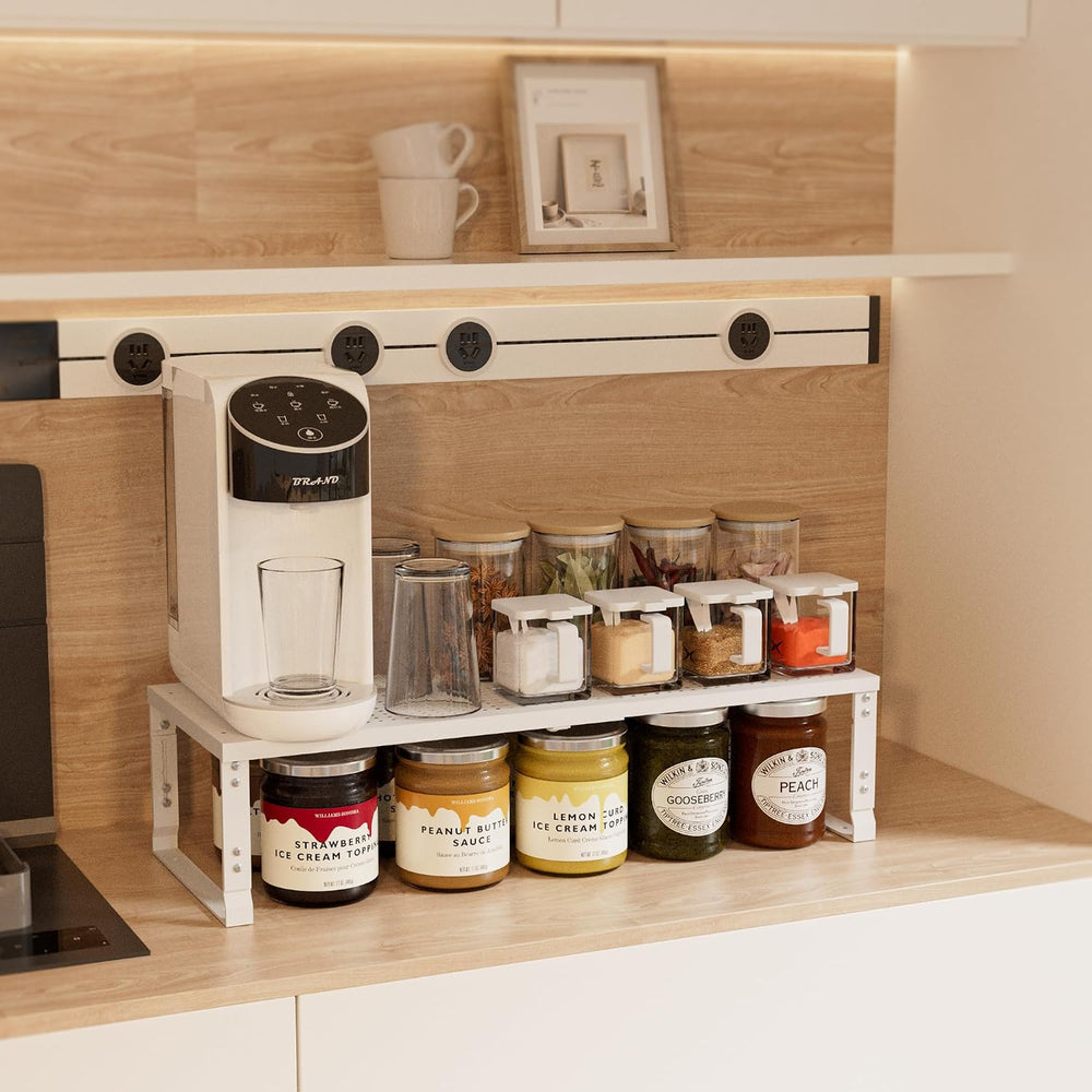 Expandable Spice Rack,Stackable Storage for Cabinet, Multi-Functional Kitchen...