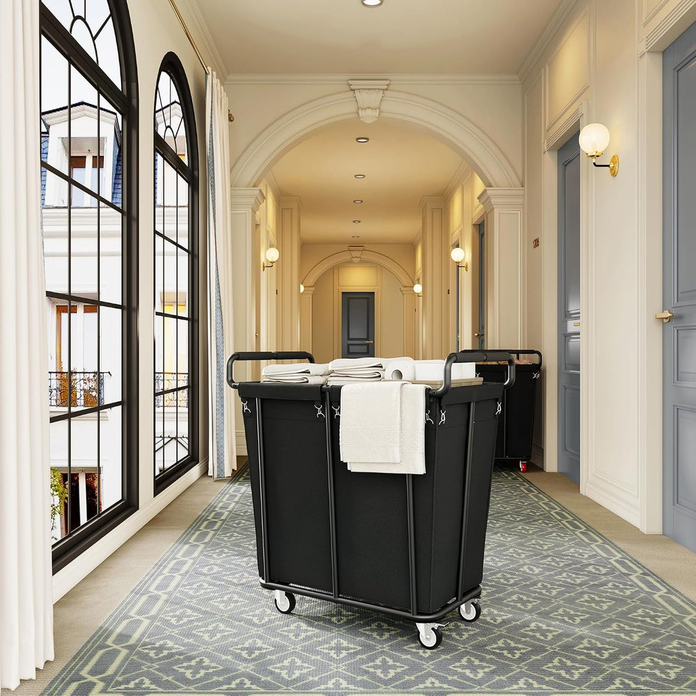Gewudraw Extra Large Laundry Hamper with Wheels, Heavy Duty Hamper, 360L