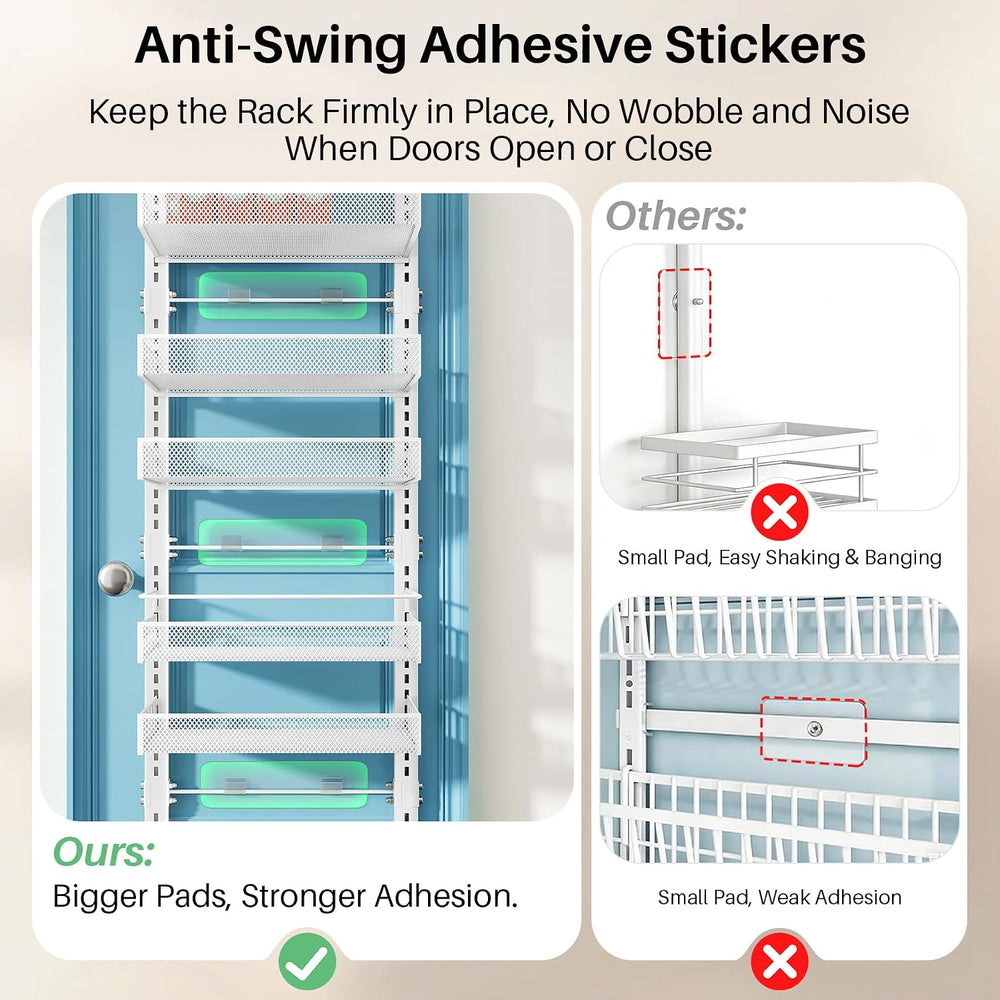 SNTD 8 Tiers Narrow Over the Door Organizer, 12.3"W x 4.7"D x 69&qu...