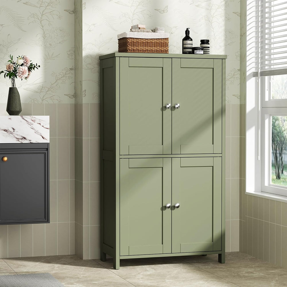 Shintenchi Bathroom Storage Cabinet with Doors and Shelves, Floor Cabinets fo...