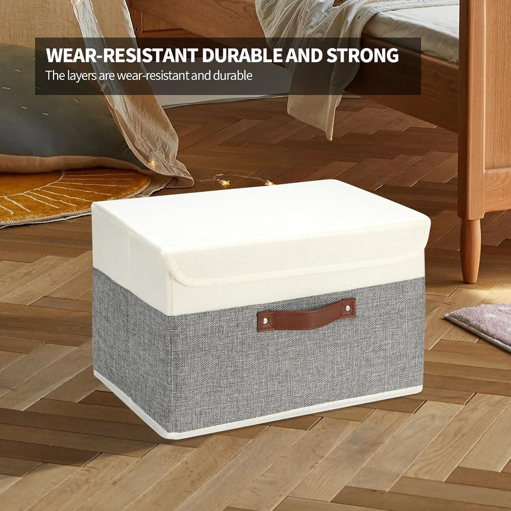 SAMORADREA 8 Pack Storage Bins Foldable Storage Boxes Fabric Storage Box with...