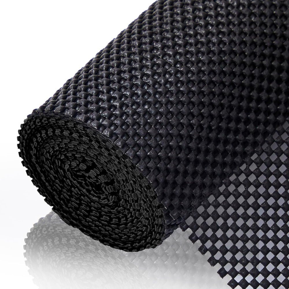 Shelf Liner for Kitchen Cabinets and Drawers, Black, 18" x 240"