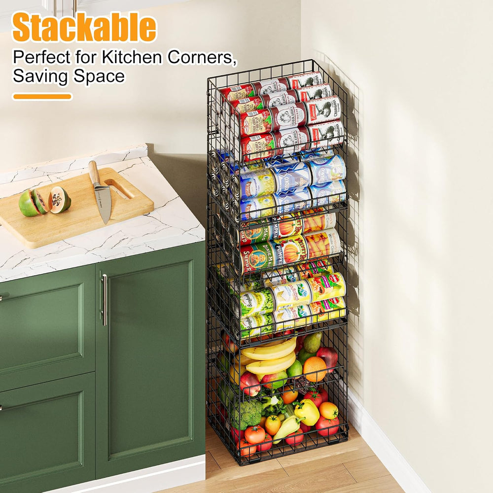 JKsmart 6-Tier XXL Stackable Wire Basket, Snack Organizer for Countertop