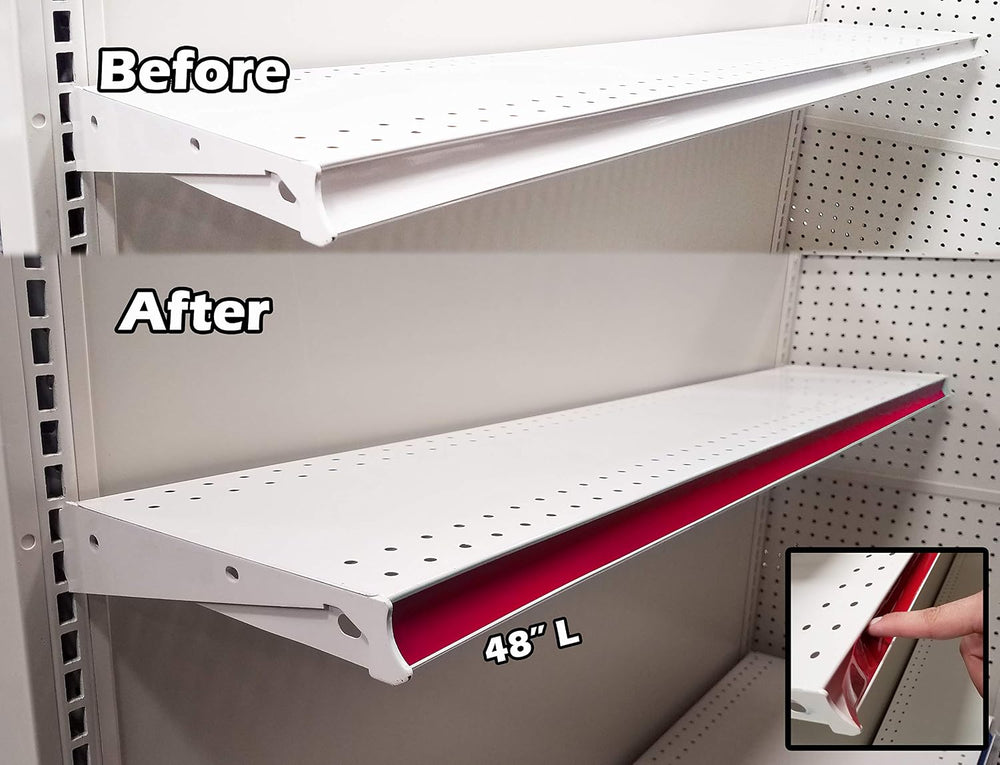 Decorative Gondola Shelving Pre Cut Vinyl Insert Strips 48" x 1.25"...