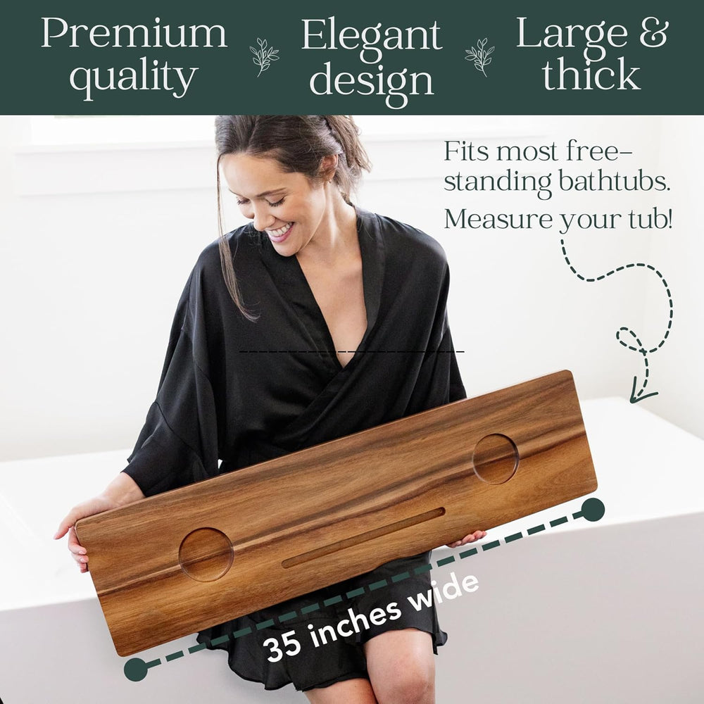 Premium Nature Shed Bathtub Tray for Freestanding Bath | Large & Thick 35...