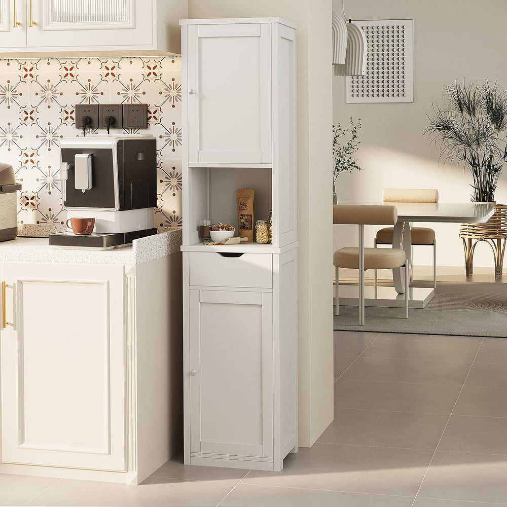 Shintenchi Tall Bathroom Storage Cabinet, Slim Corner Floor Cabinet with Door...