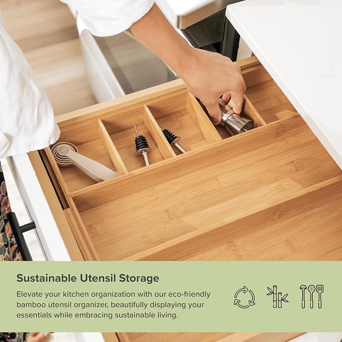 KitchenEdge Adjustable Kitchen Drawer Organizer