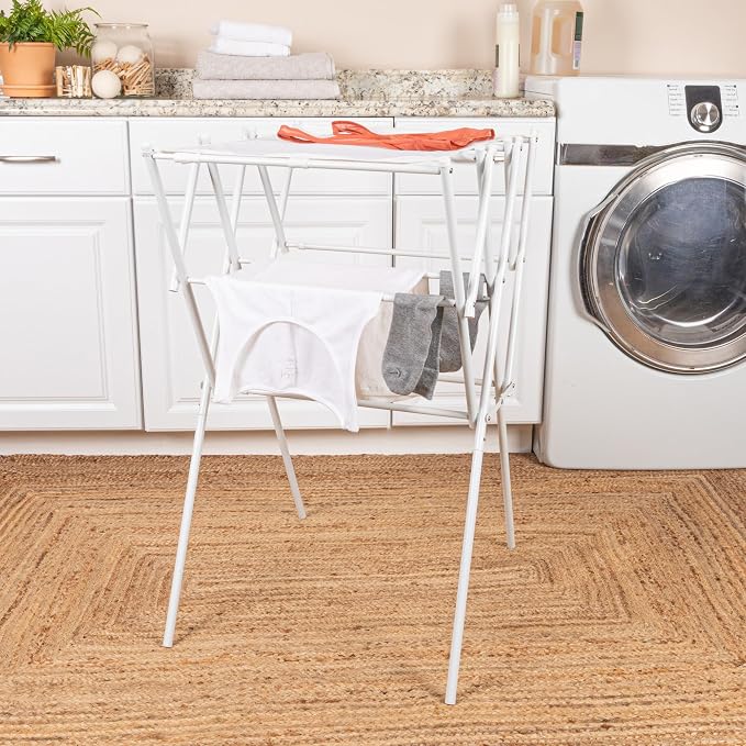 Household Essentials Clothes Drying Rack, Expandable and Collapsible Laundry