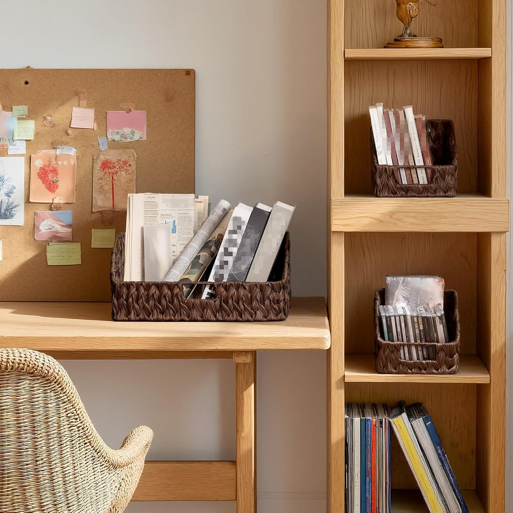 GRANNY SAYS Wicker Baskets for Organizing, Waterproof Basket for Shelves