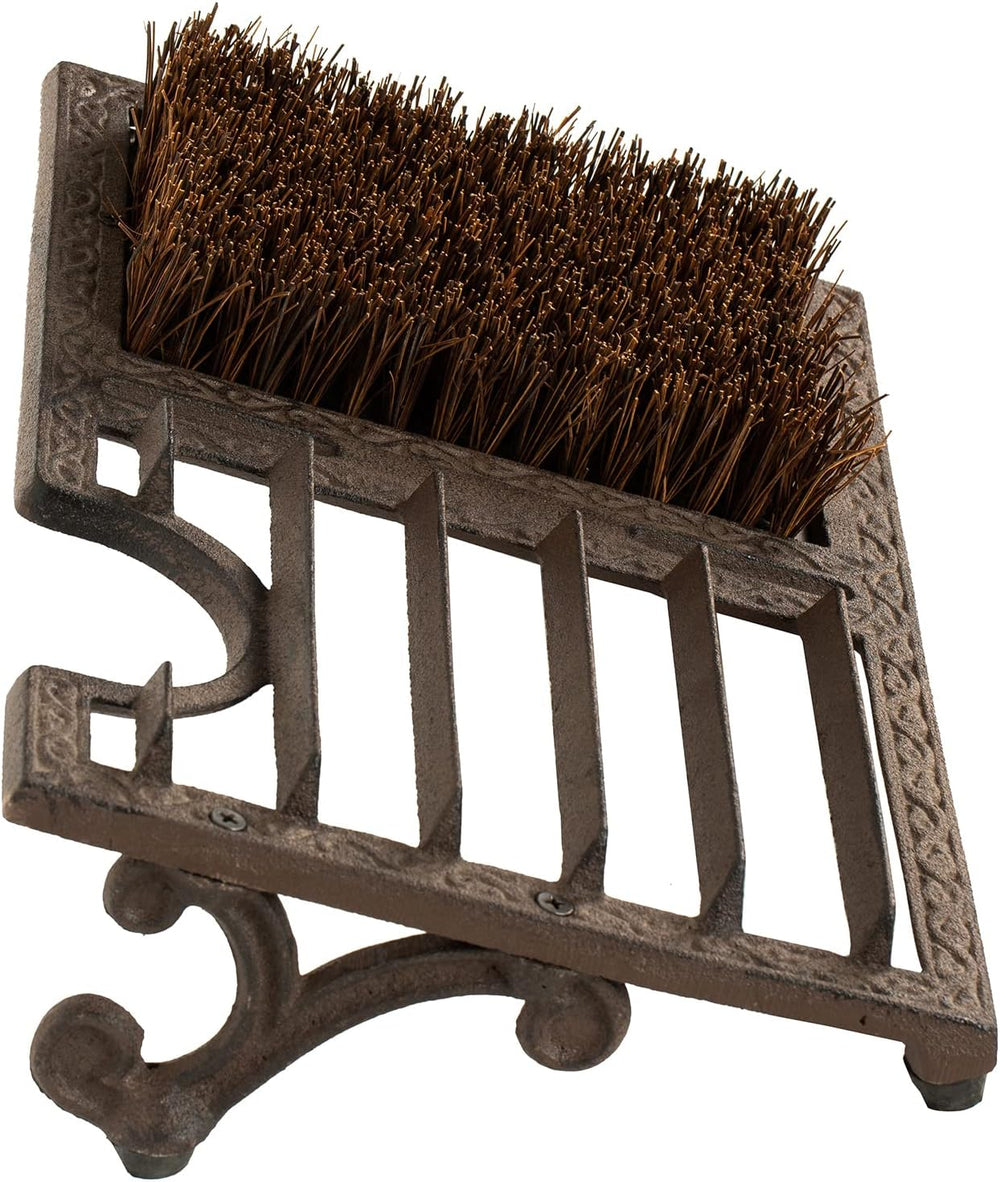 MyGift Boot Brush Scraper Outdoor, Heavy Duty Cast Iron Shoe Scraper Mat, Boo...