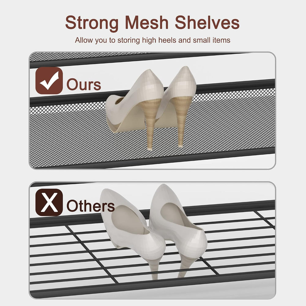 CHEMPFR Shoe Rack - Sturdy Steel Shoe Organizer for Front Door Entrance Close...