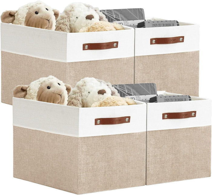 DECOMOMO Kallax Storage Cubes, Storage Baskets for Shelves 4-Pack