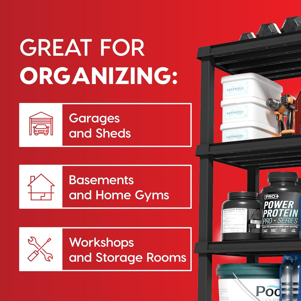 IRIS USA Plastic Storage Shelves |Made in USA| 73"H x 36"W x 18&quo...