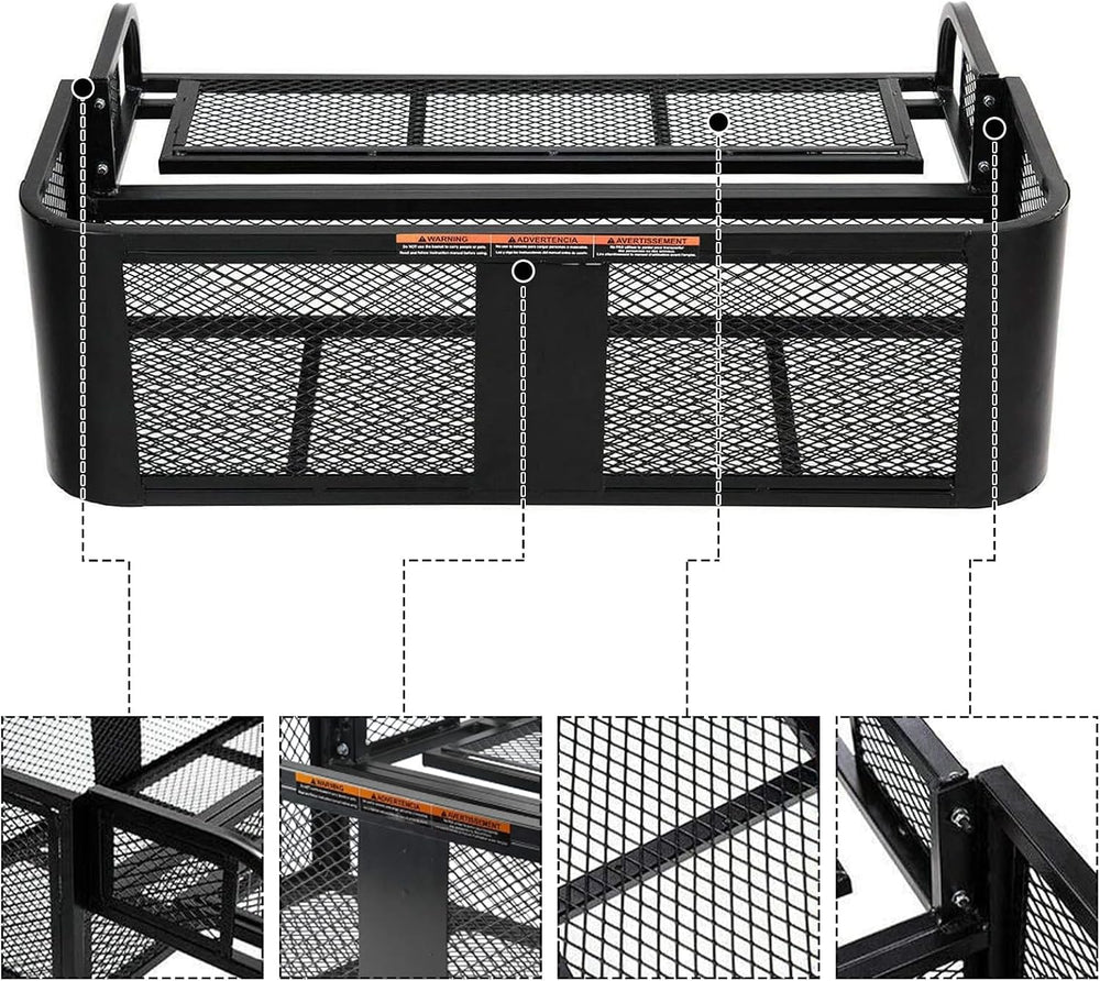 ORCISH Heavy Duty ATV Rear Drop Cargo Basket, 14" W x 41" L x 12.5&...