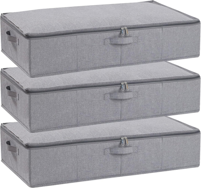 Under Bed Storage Container,Grey,23.6x11.8x5.9 Inch,3 Pack