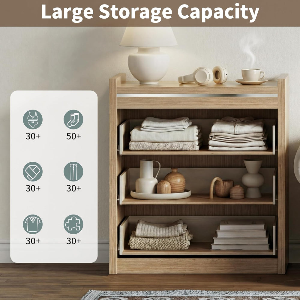 Gyfimoie 3 Drawer Dresser for Bedroom, 30.31" Tall Modern Chest of Drawe...