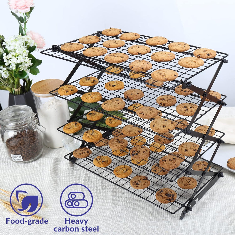 Geesta 2/3/4-Tier Upgraded Collapsible Cooling Rack with Adjustable 3 Setting...
