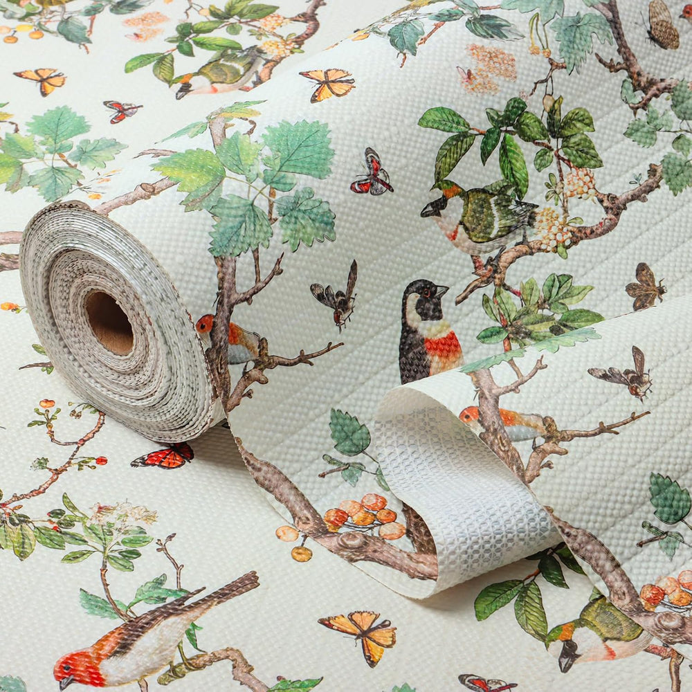 Quttisay Non-Adhesive Shelf Drawer Liner Floral Cabinet Liner for Shelves