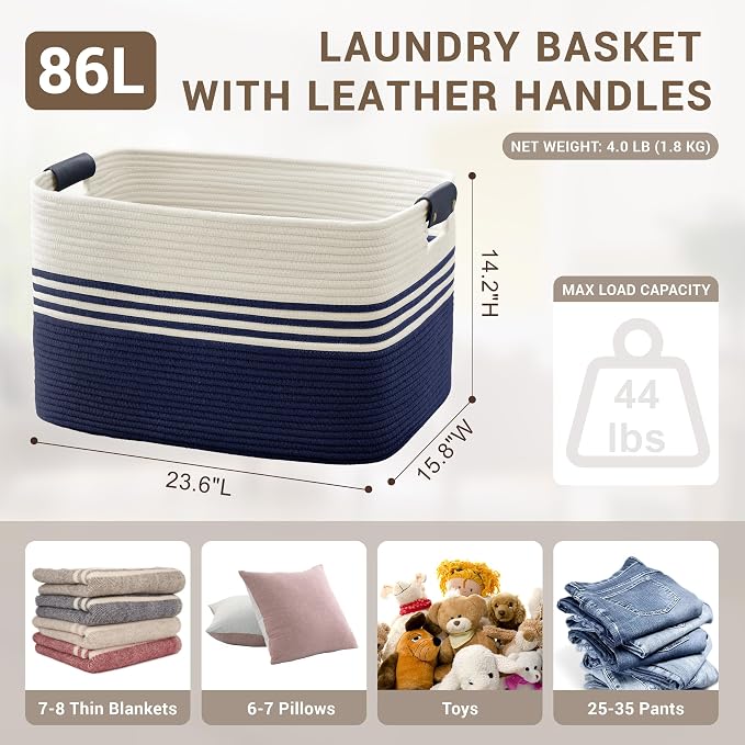 86L Extra Large Laundry Basket