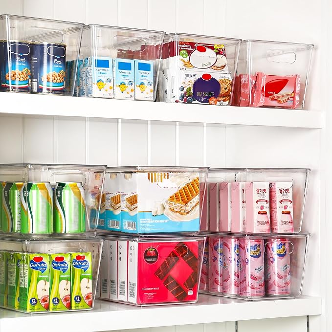 Vtopmart 8 Pack Clear Stackable Storage Bins