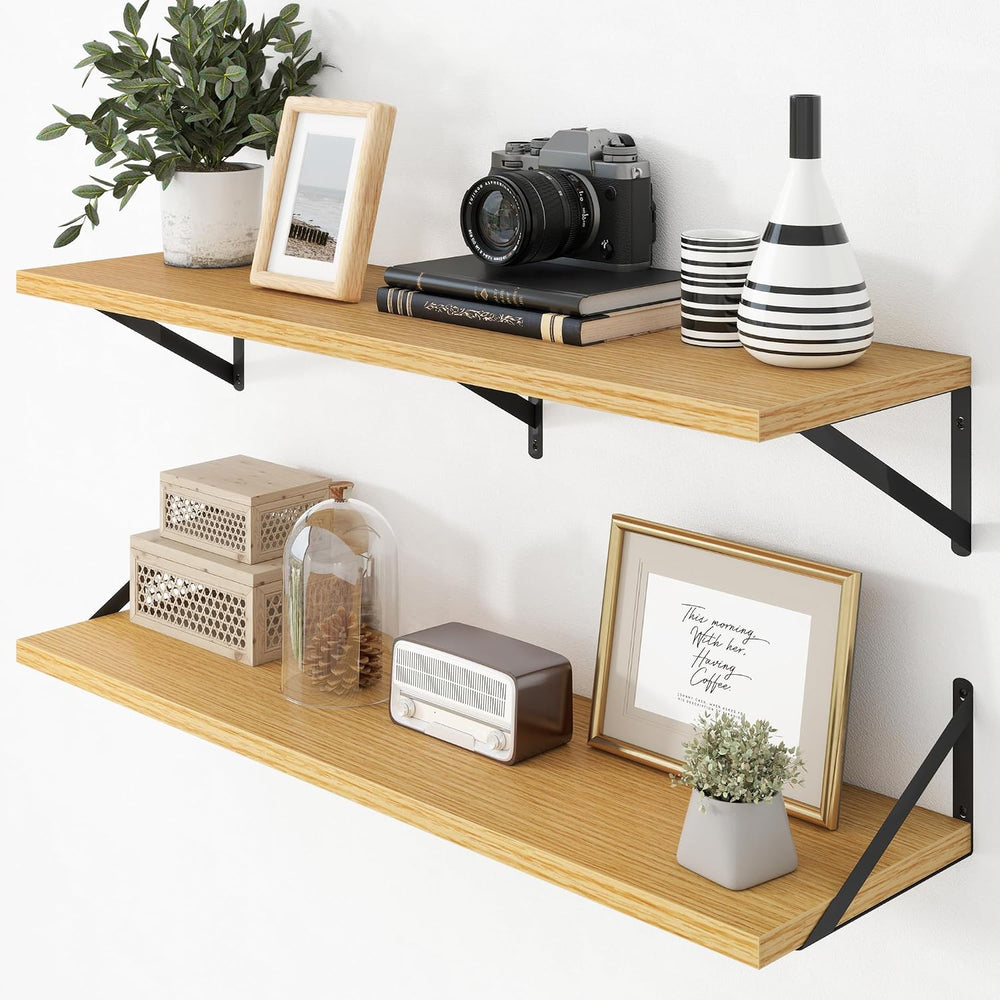 Axeman Deep Floating Shelves - 40 Inch Floating Shelves Set of 2-12 Inch Deep...