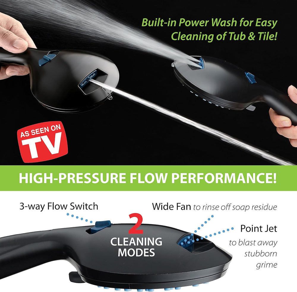 AquaCare High Pressure 8-mode Handheld Shower Head - Anti-clog Nozzles, Built...