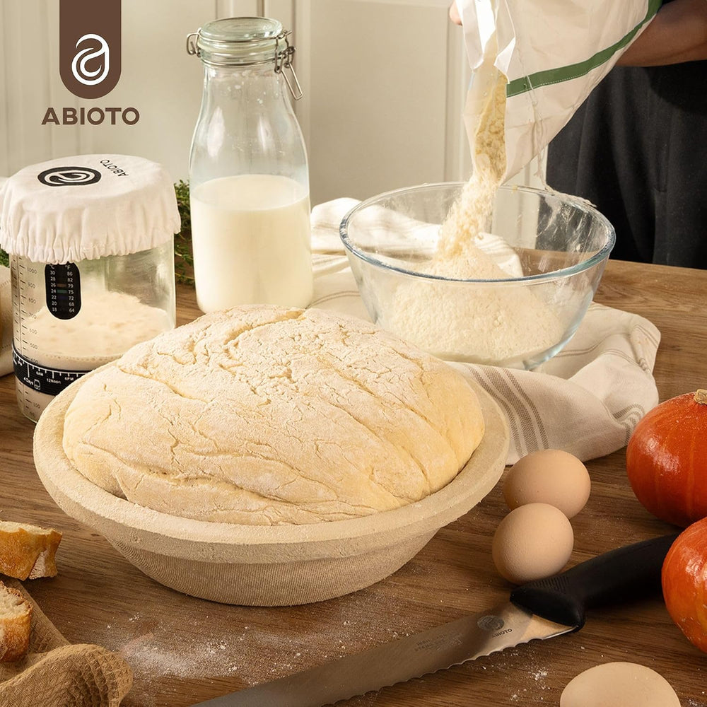 Wood Pulp Banneton Bread Proofing Basket – 12" Round 3.3LB Brotform with...