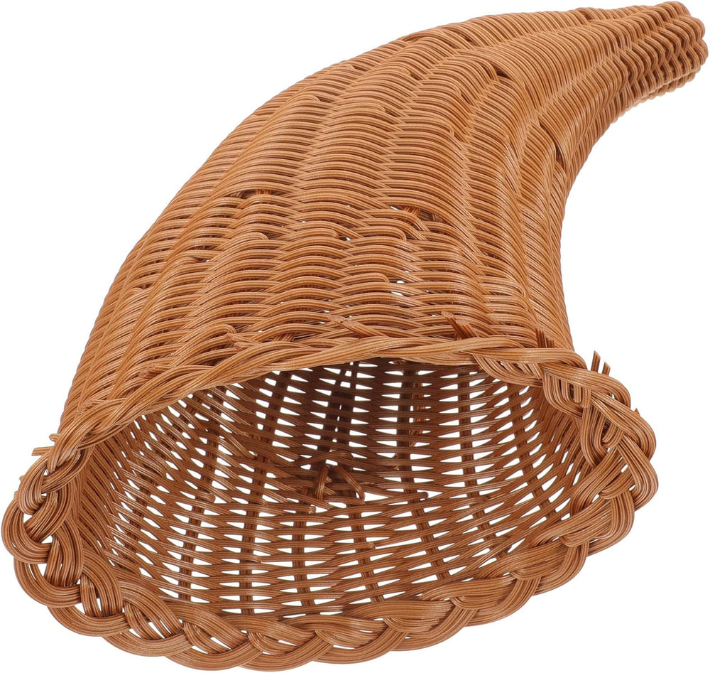 jojofuny Fall Cornucopia Basket: Thanksgiving Horn of Plenty for Harvest Autu...