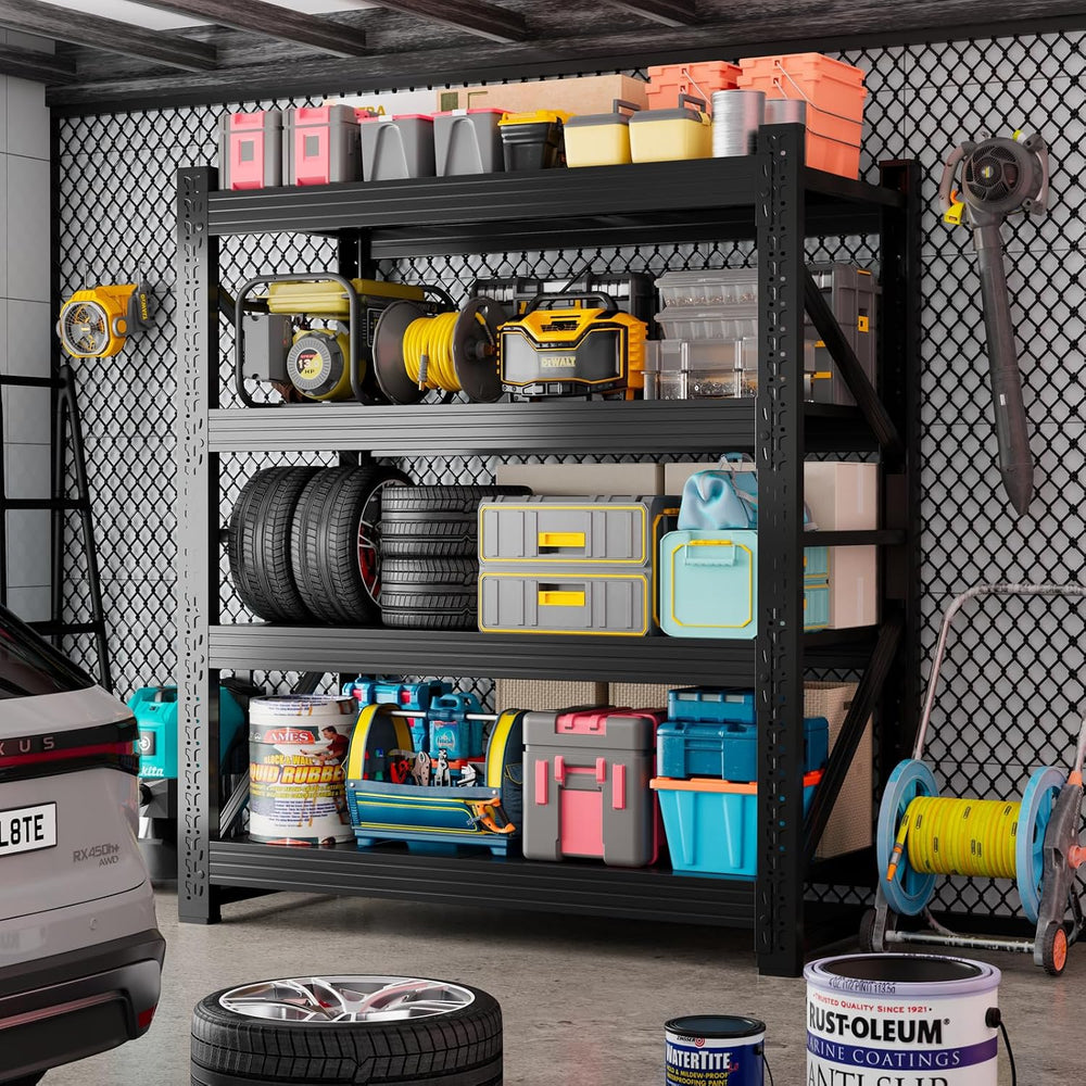 Heavy‑Duty Metal Garage Shelving Unit, 3000 LBS Total Load Capacity