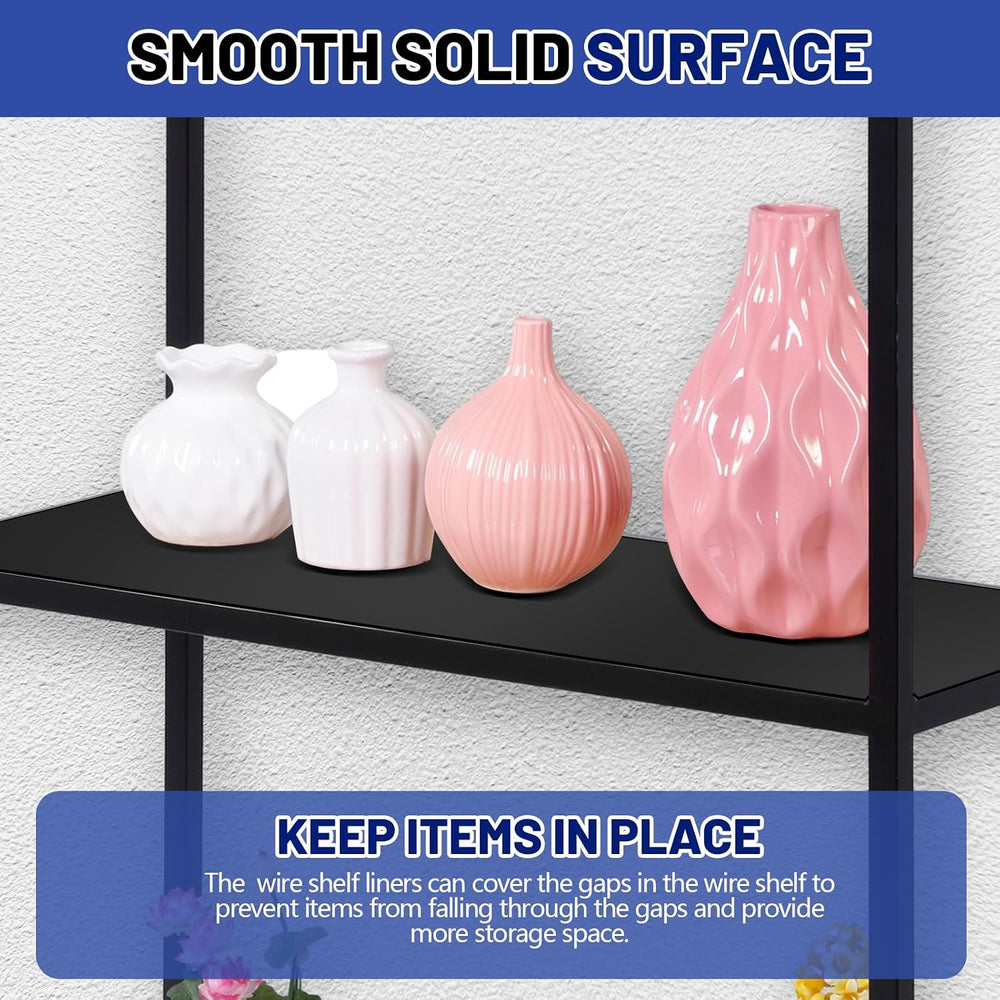 Sliner 8 Pack 24 x 48 Inch Plastic Shelf Liners for Wire Shelving