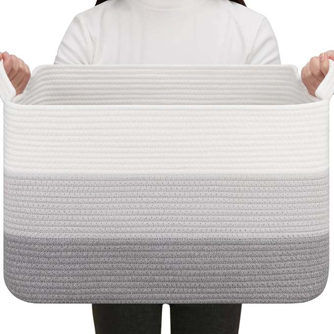 OIAHOMY Rectangle Woven Storage Basket