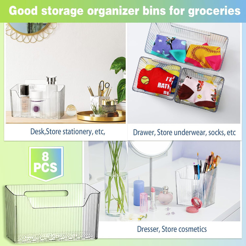 SiliFine 8 Pcs Cabinet Door Organizer Bin Wall Mount Organizer,3.94''...