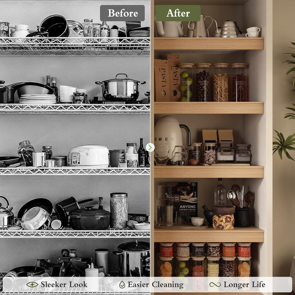 Wire Shelf Covers, 36"W x 16"D PVC Wire Rack Cover for Wire Shelvin...