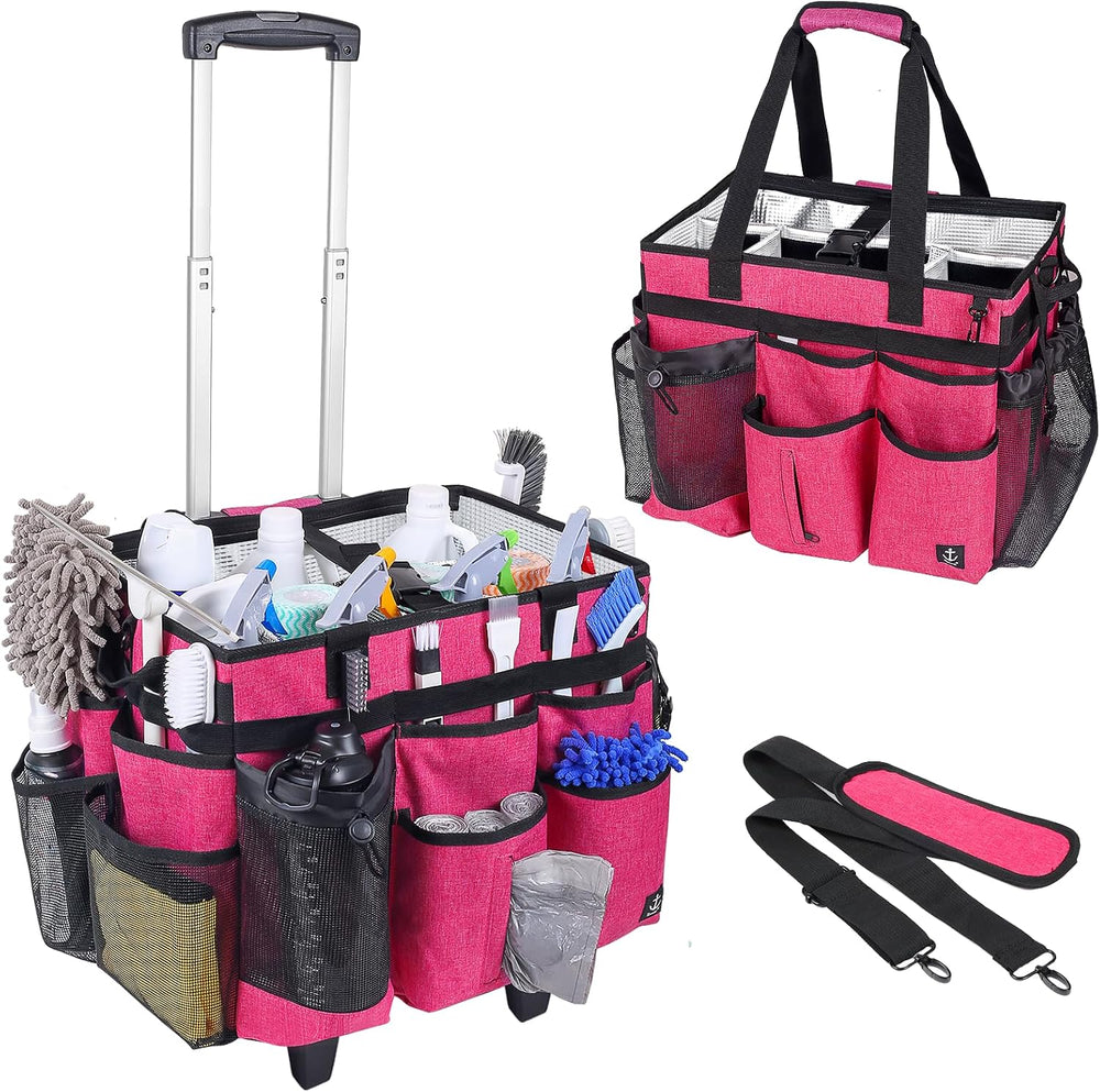 Extra Large Rolling Cleaning Caddy Bag