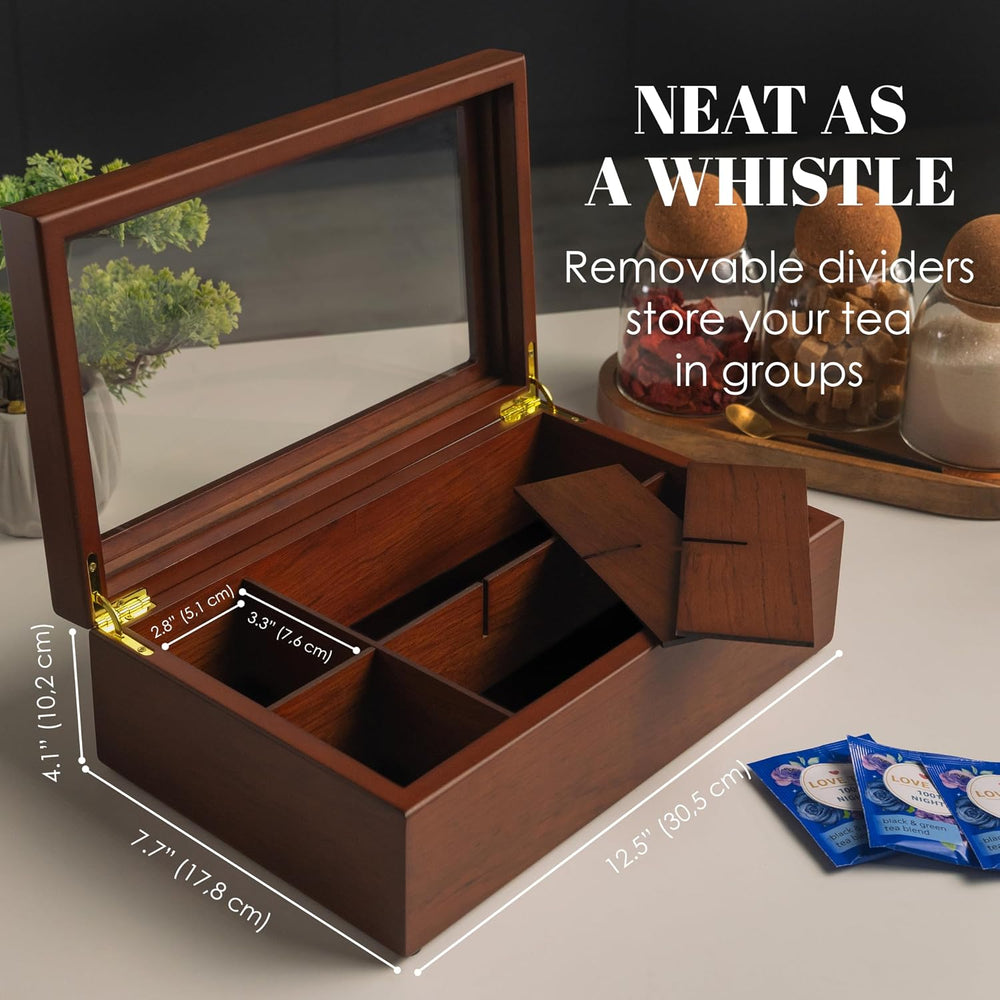 Tea Box - Luxury Wooden Tea Bag Organizer from The Apace Premier Collection