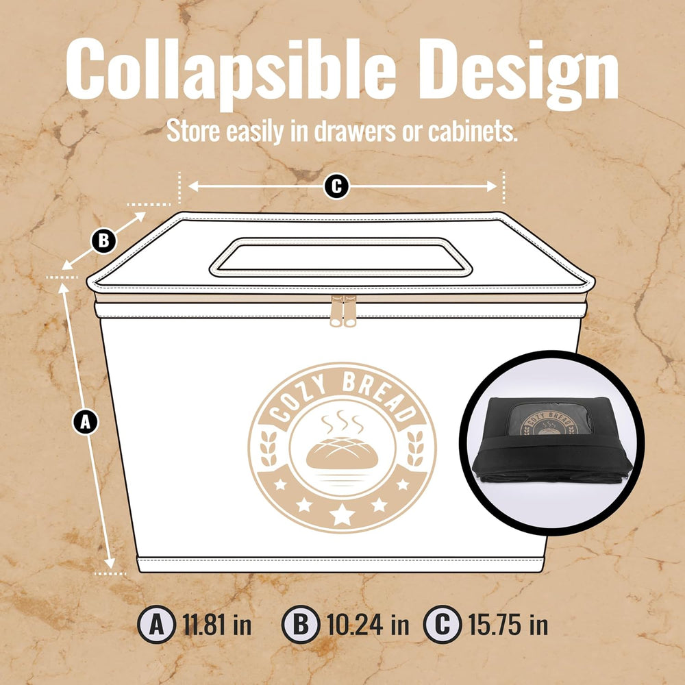 Cozy Bread® Proofer | Sourdough Proofing Box with Thermostat Control, Collaps...