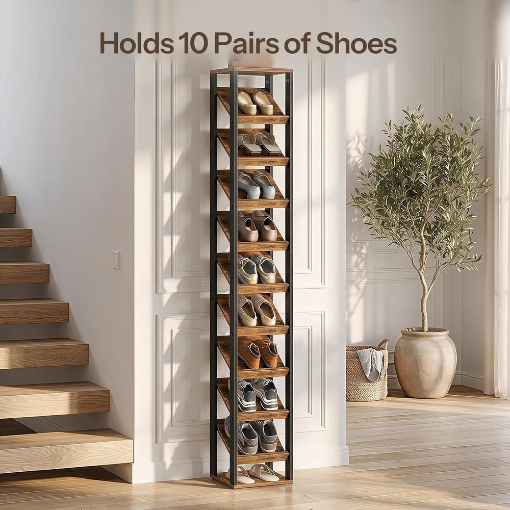 HOOBRO Vertical Shoe Rack, 10-Tier Shoe Organizer