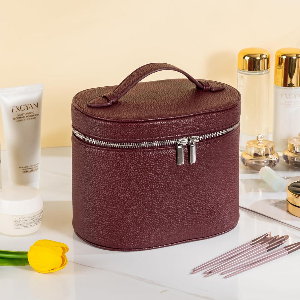 Makeup Bag Vanity Case Cosmetic Bag with Removable Divider Travel Toiletry Ba...