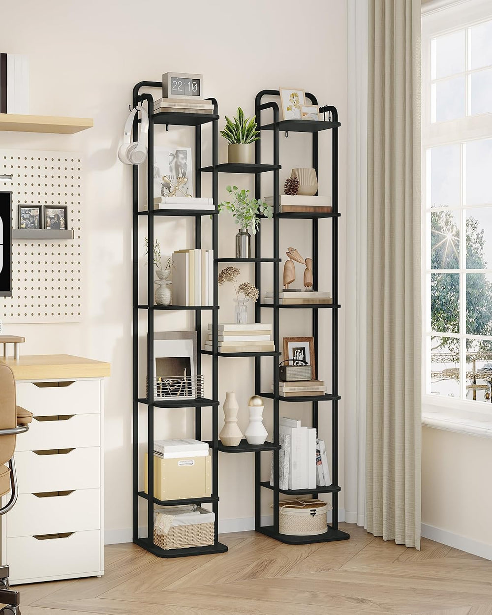 Hzuaneri Vertical Shoe Rack, Shoe Shelves, Wood Shoe Organizer for Closet, En...